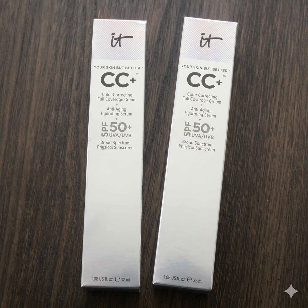 Set of 2 NEW it Cosmetics CC Cream Color Correcting Full Coverage Rich Honey